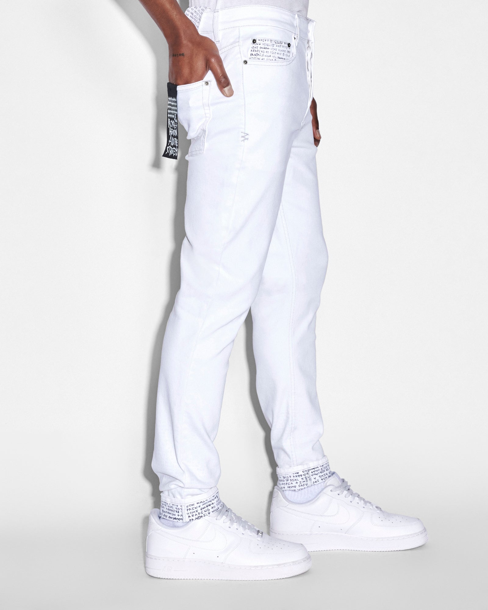 MENS  CHITCH WHITENOISE SLIM DENIM JEANS