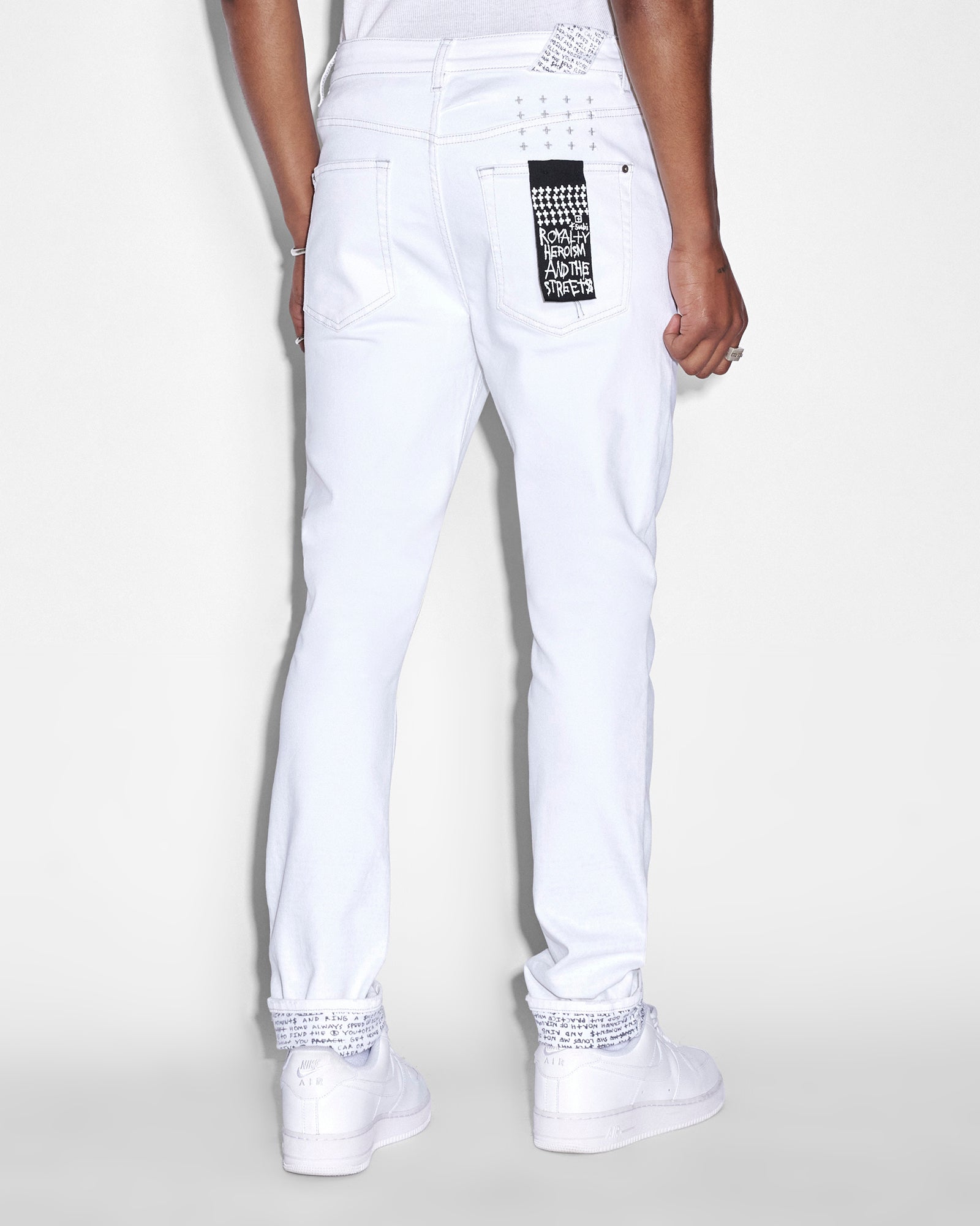 MENS  CHITCH WHITENOISE SLIM DENIM JEANS