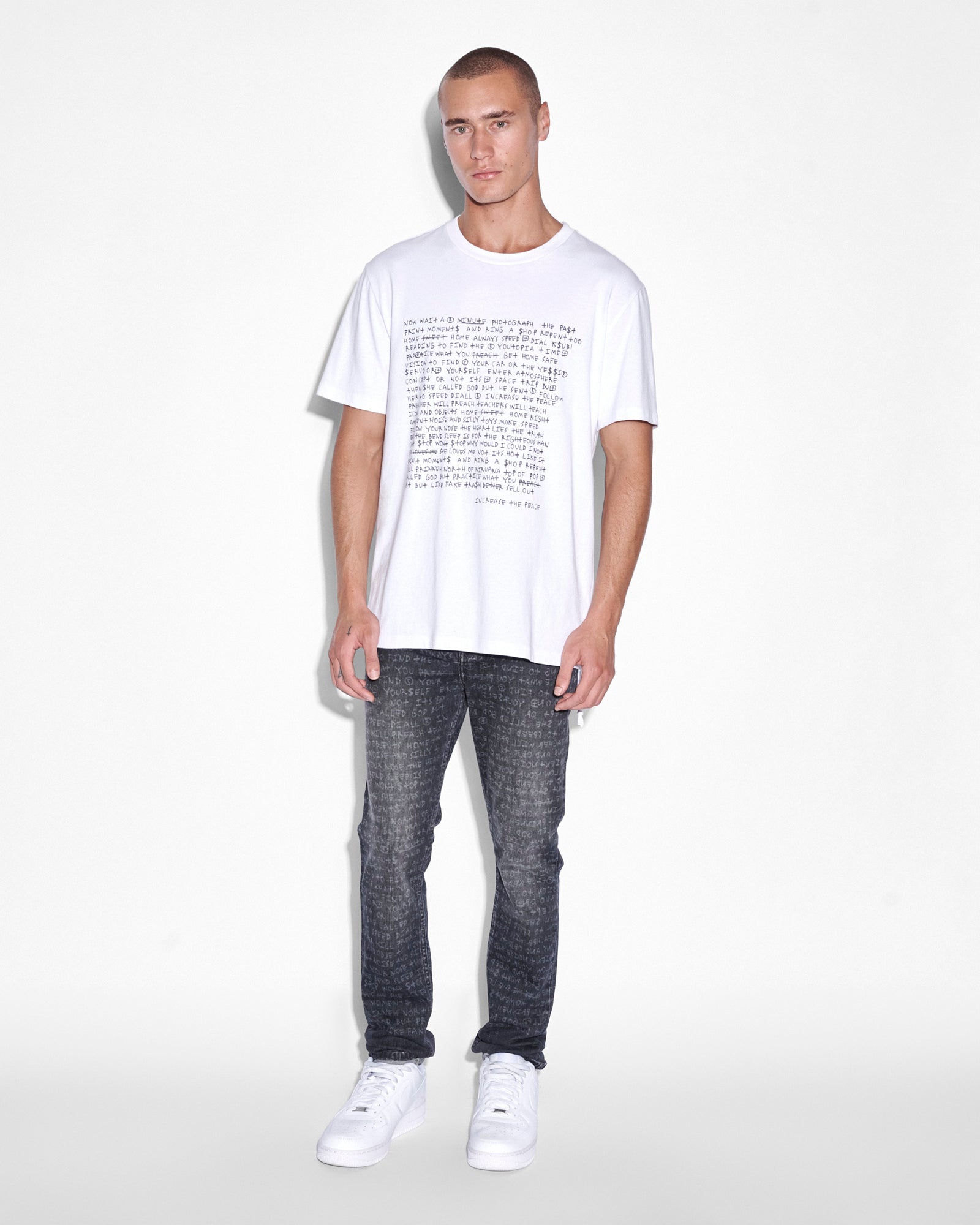 WHITENOISE KASH SS TEE SPACE WHITE