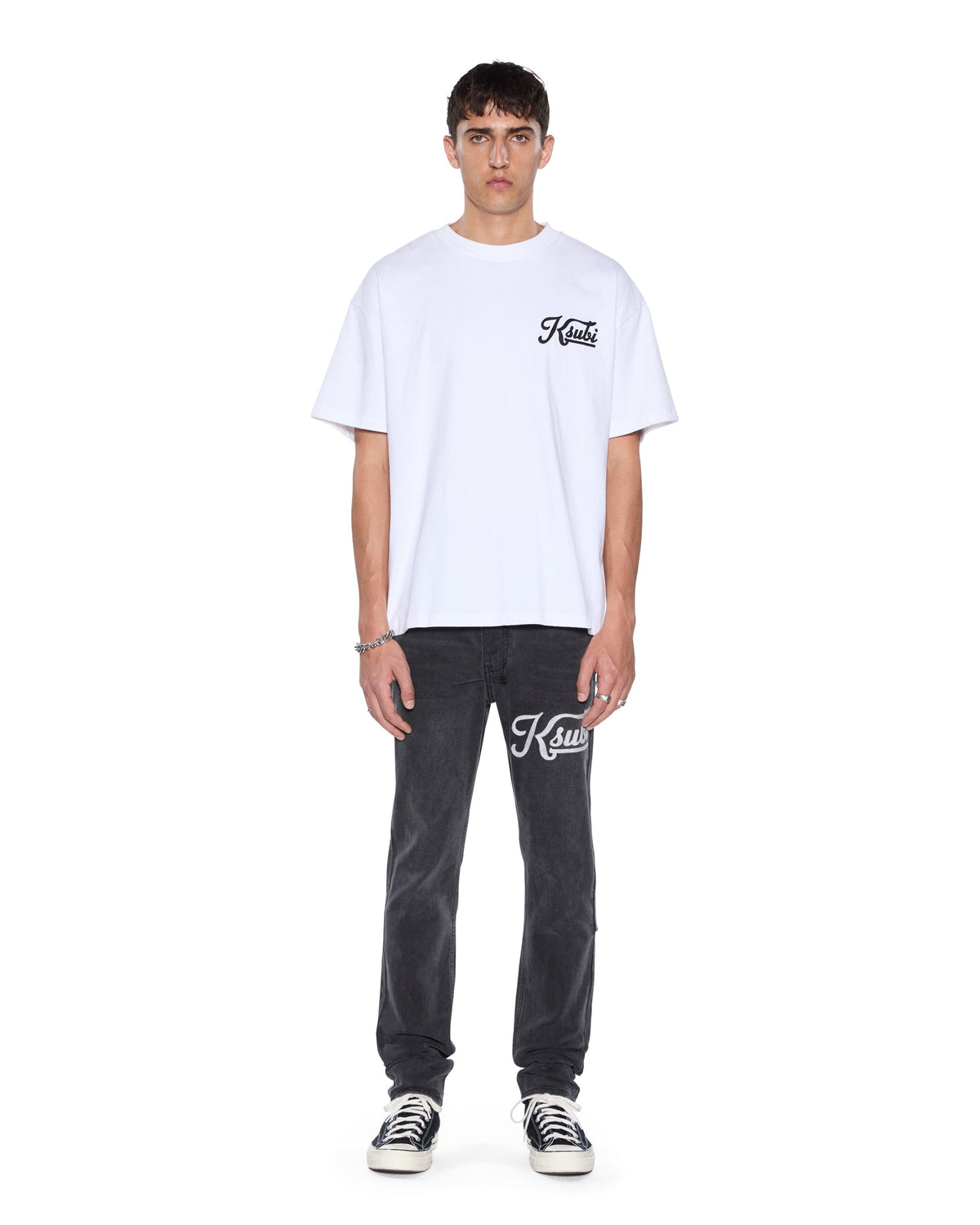 MENS CHITCH POWDER GREY OUTFIELD DENIM JEANS