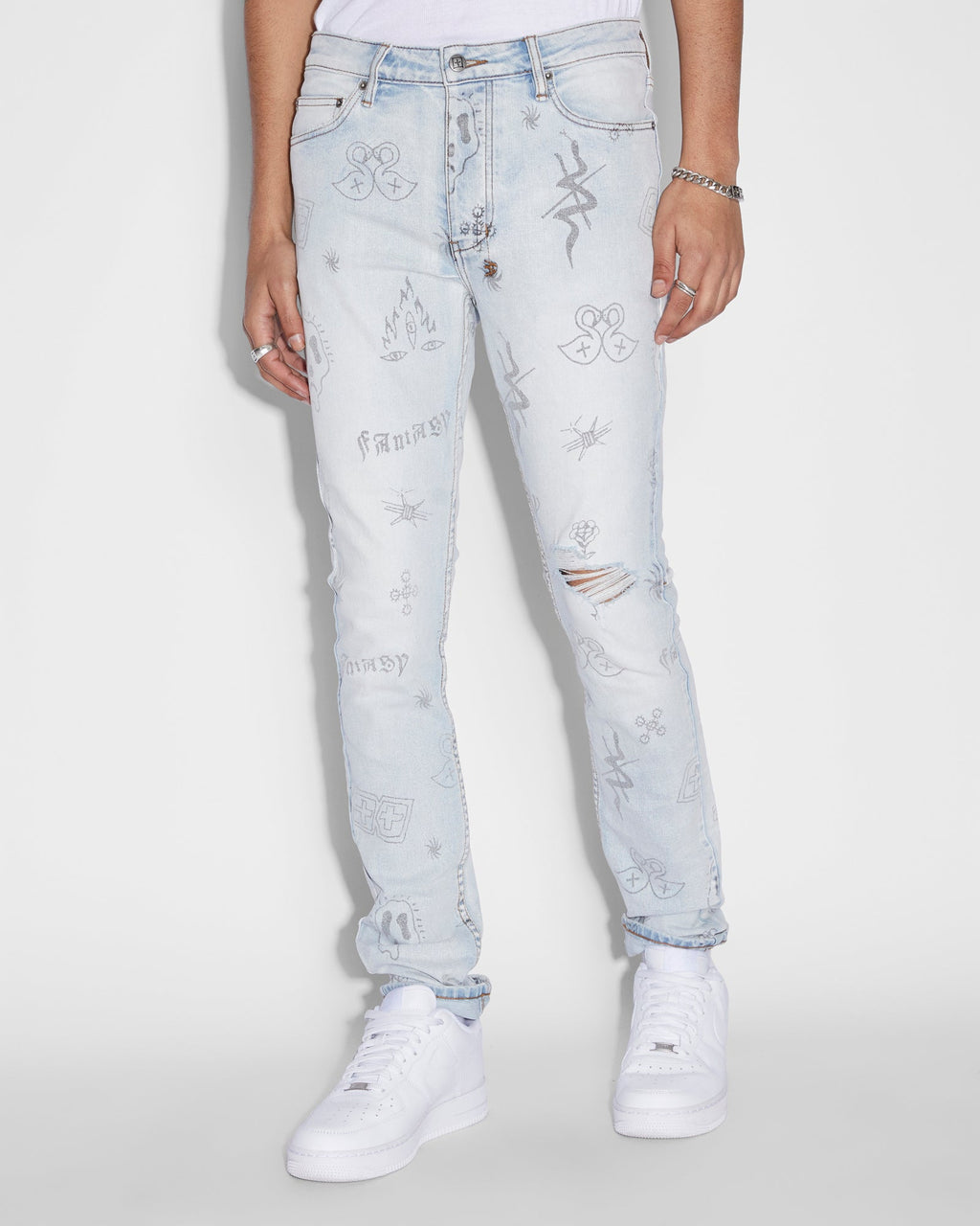 Mens Chitch Stik N Poke Slim Denim Jeans - Denim