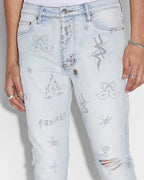 Mens Chitch Stik N Poke Slim Denim Jeans - Denim