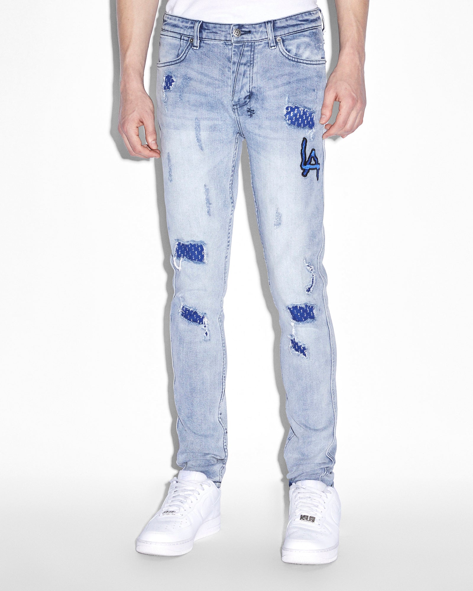 MENS VAN WINKLE LA TRASHED DREAMS SKINNY DENIM JEANS