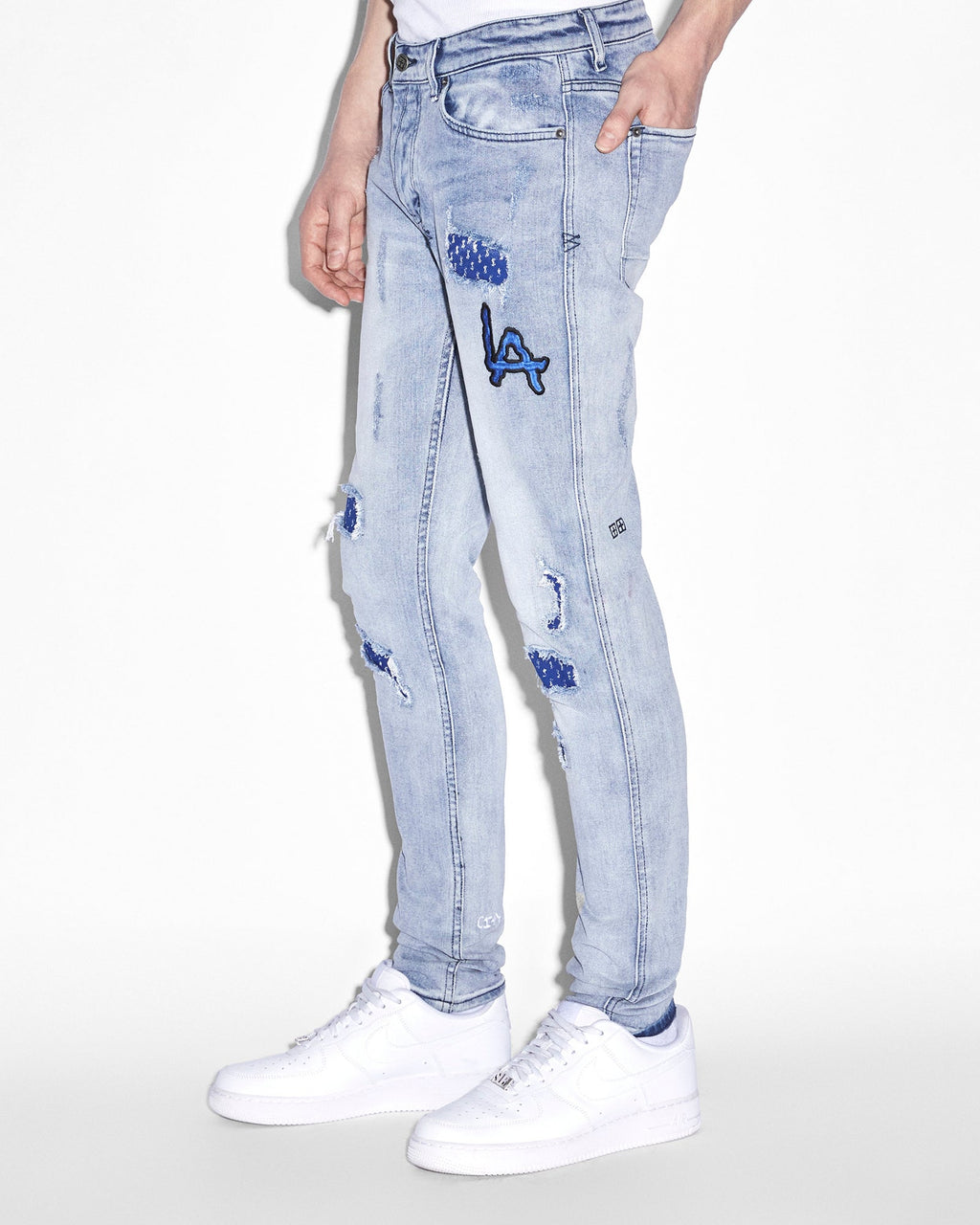 Mens Van Winkle La Trashed Dreams Skinny Denim Jeans - Denim