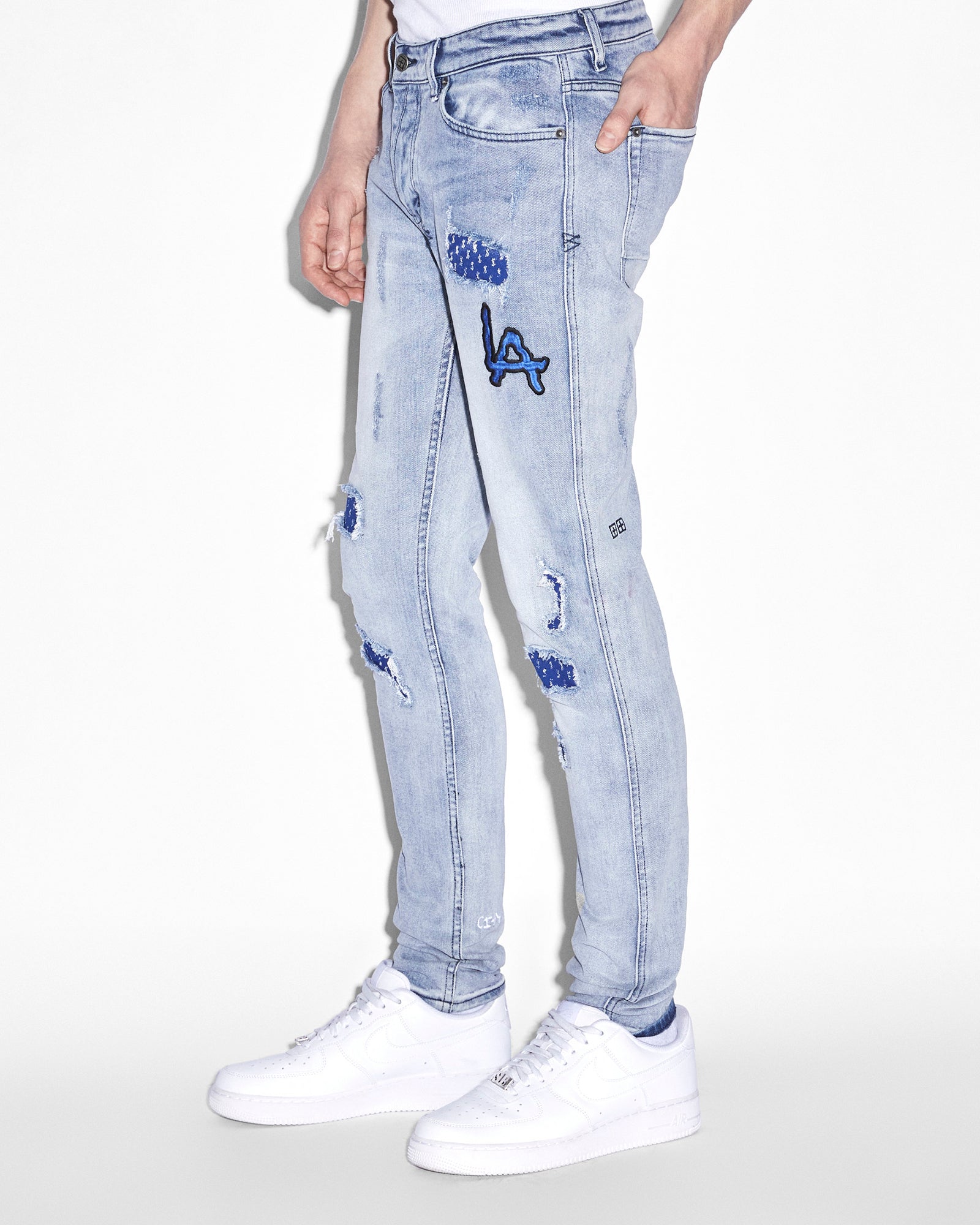 MENS  VAN WINKLE LA TRASHED DREAMS SKINNY DENIM JEANS