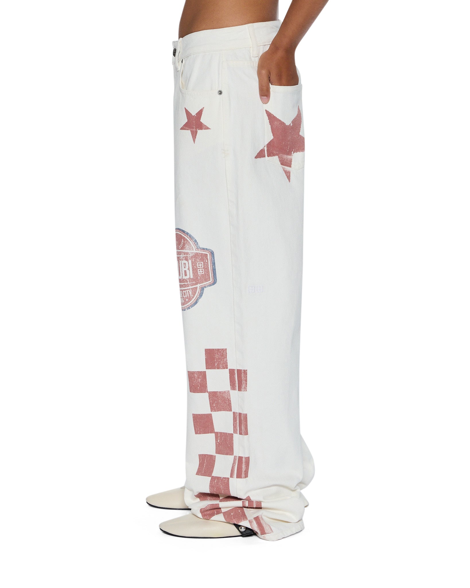 WOMENS  LOW RIDER PITT LANE RELAXED DENIM JEANS