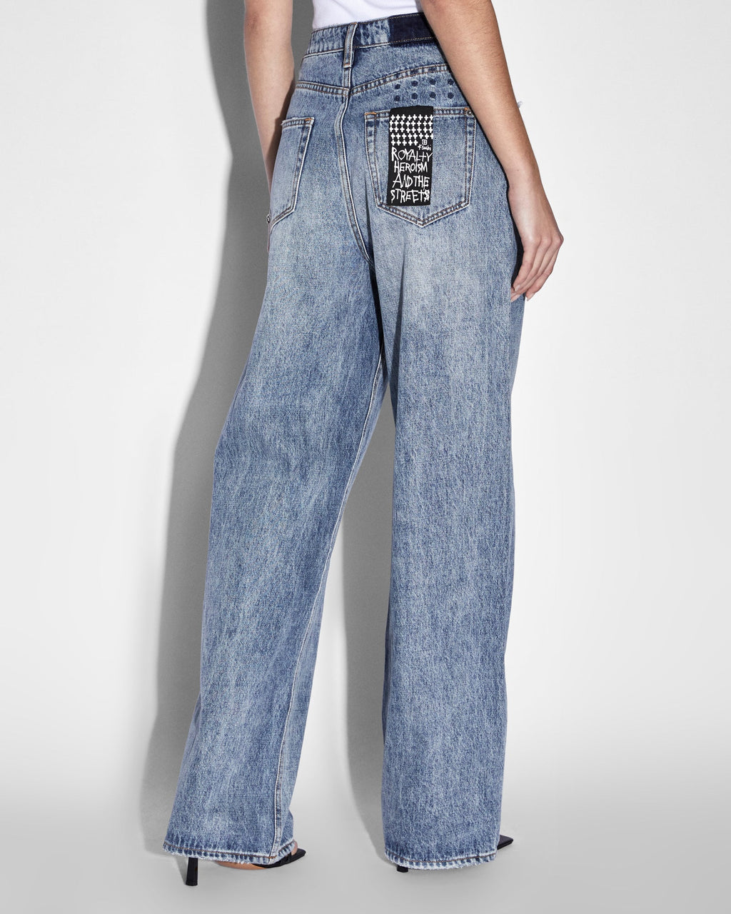 Womens Lo Key Haven Wide Denim Jeans - Denim