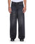 MENS  MAXX CARBON BLACK BAGGY DENIM JEANS