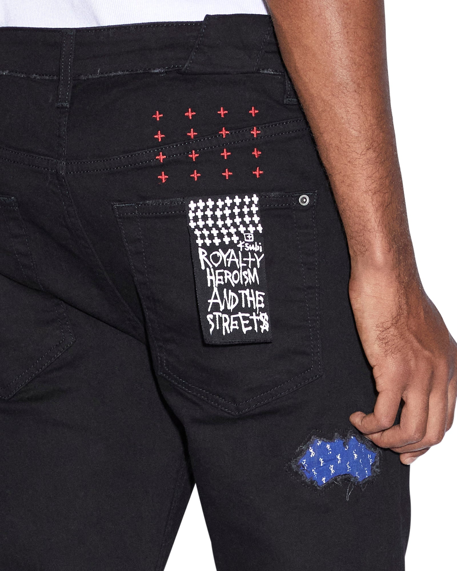MENS  CHITCH NYC LAID BLACK SLIM DENIM JEANS
