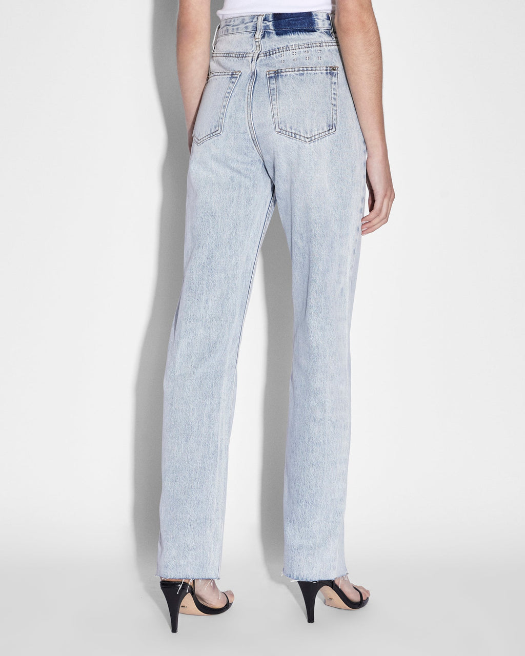 Womens Playback Muse Panel Straight Denim Jeans - Denim