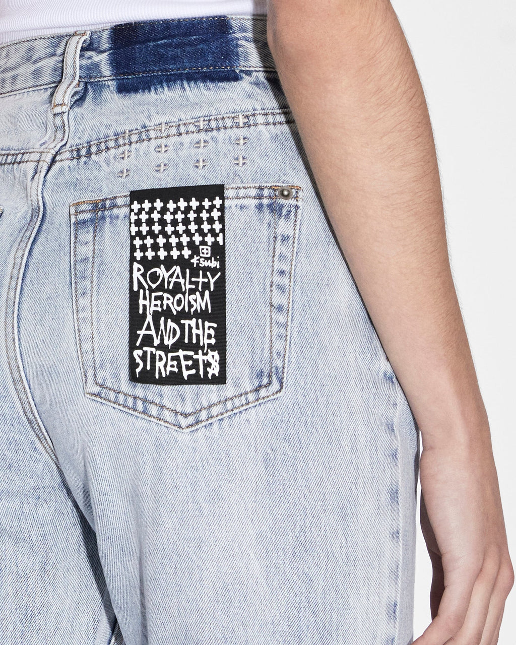 Womens Playback Muse Panel Straight Denim Jeans - Denim