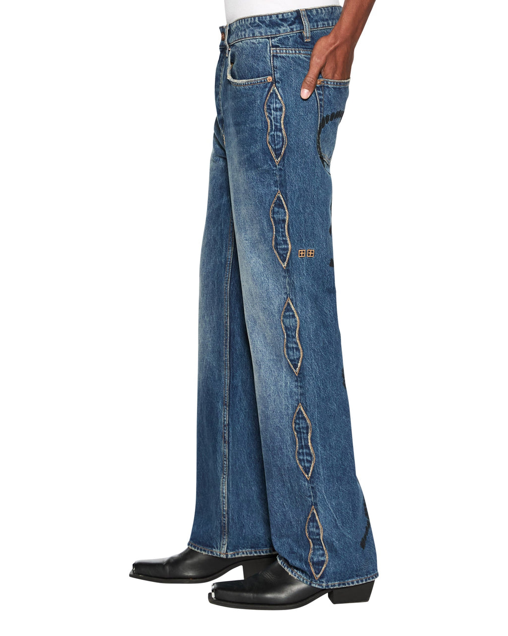 MENS ROPED DOUBLEDOWN BRONKO ANTIQUE KRAFT DENIM JEANS