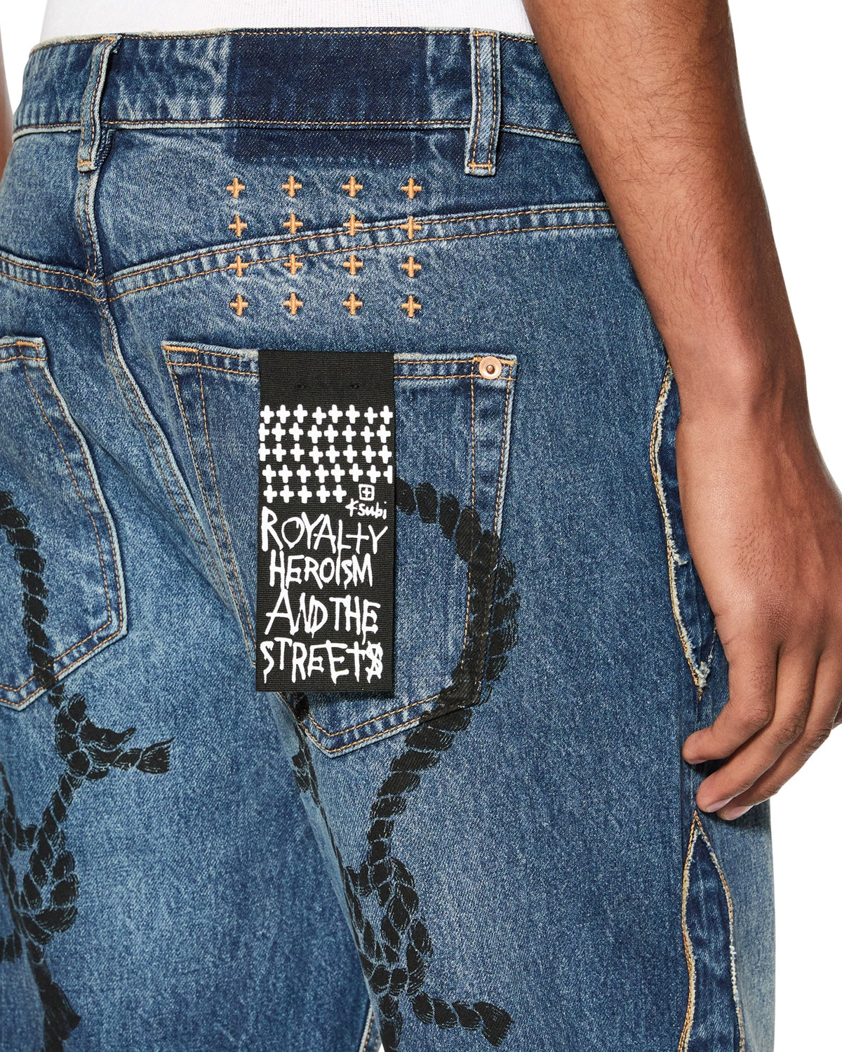 MENS ROPED DOUBLEDOWN BRONKO ANTIQUE KRAFT DENIM JEANS
