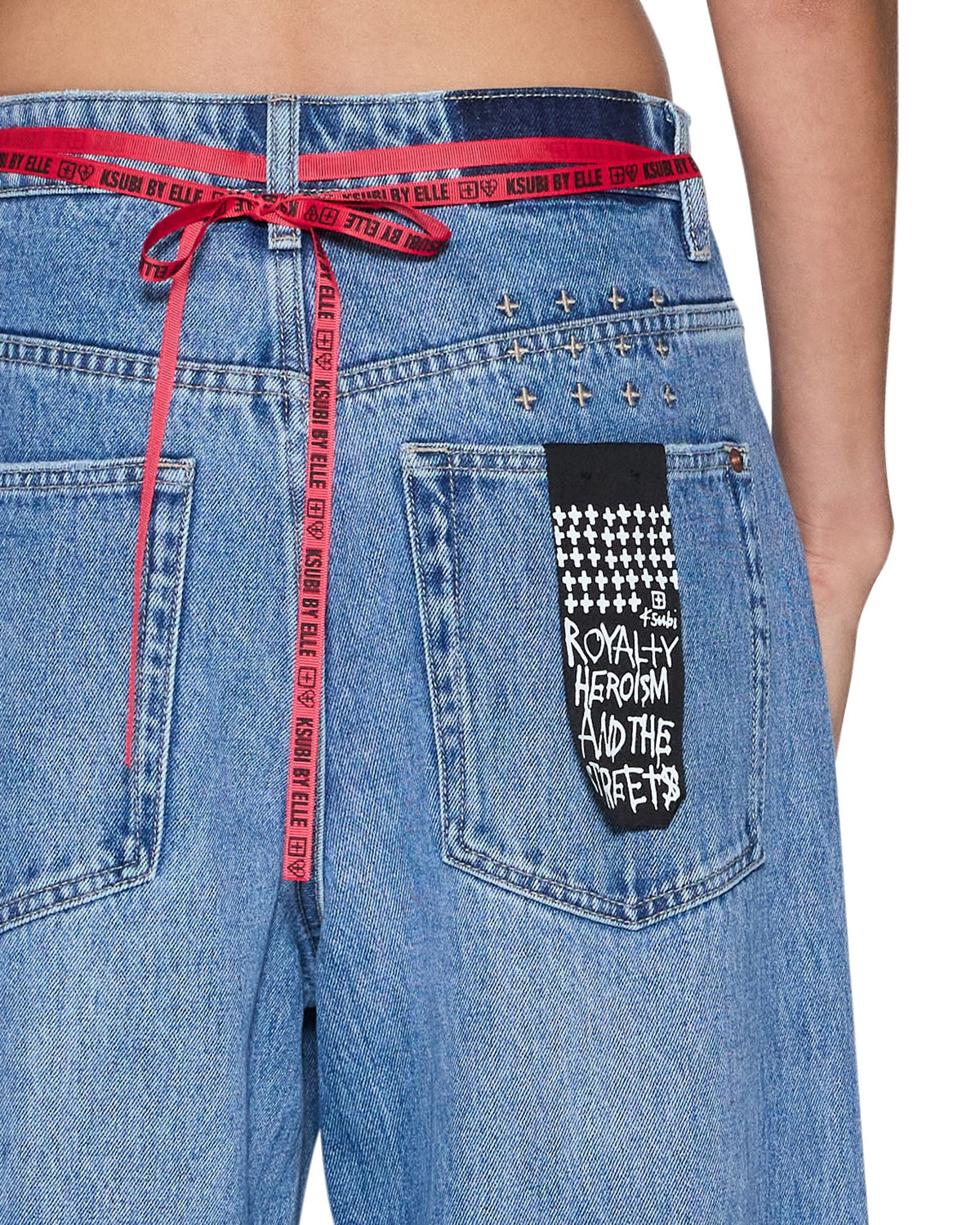 Womens Boyfriend Jean Frenchie Blue Baggy Denim Jeans - Denim