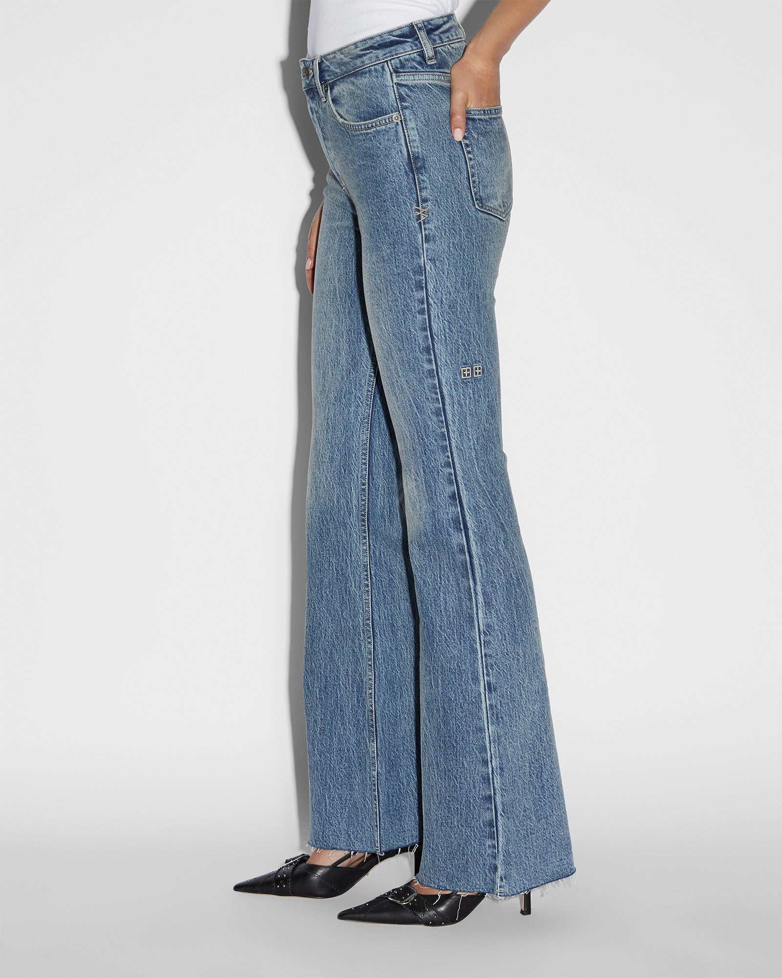 WOMENS  SOHO OVERKAST FLARE DENIM JEANS