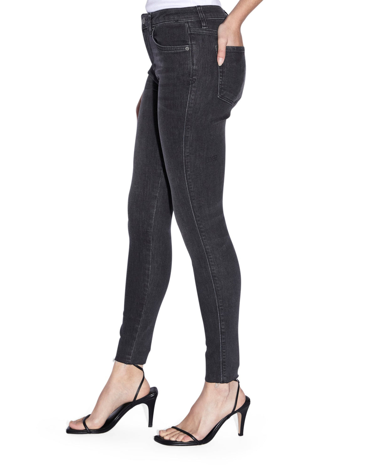 Womens Spray On Diablo Skinny Denim Jeans - Black