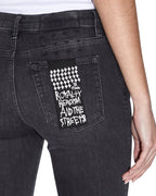 Womens Spray On Diablo Skinny Denim Jeans - Black