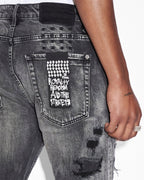 Mens Van Winkle Tektonik Black Skinny Denim Jeans - Black