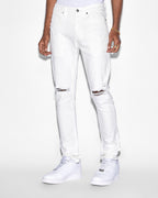 Mens Van Winkle Avalanche Trashed Skinny Denim Jeans - White