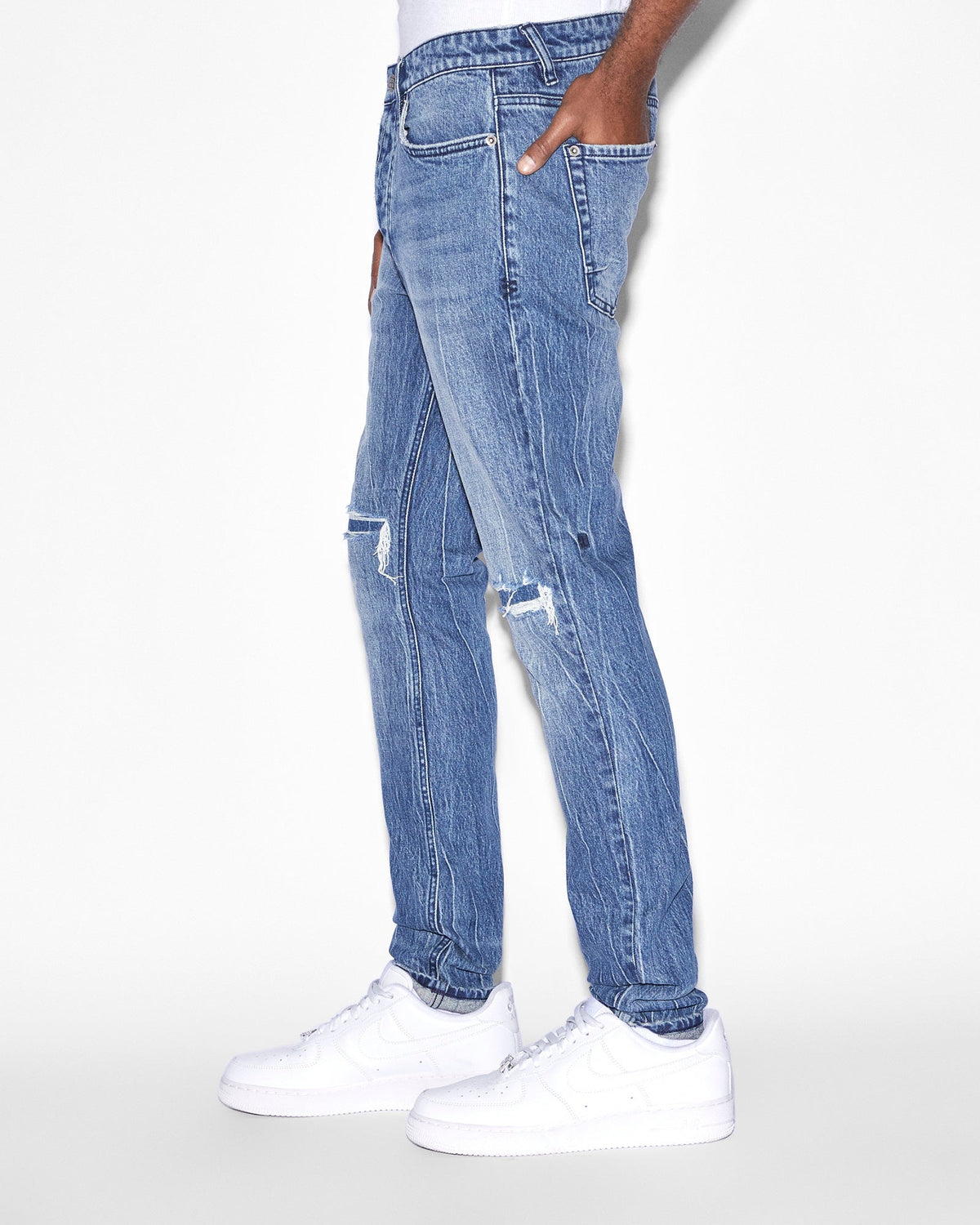 Mens Van Winkle Bluuu Skinny Denim Jeans - Denim