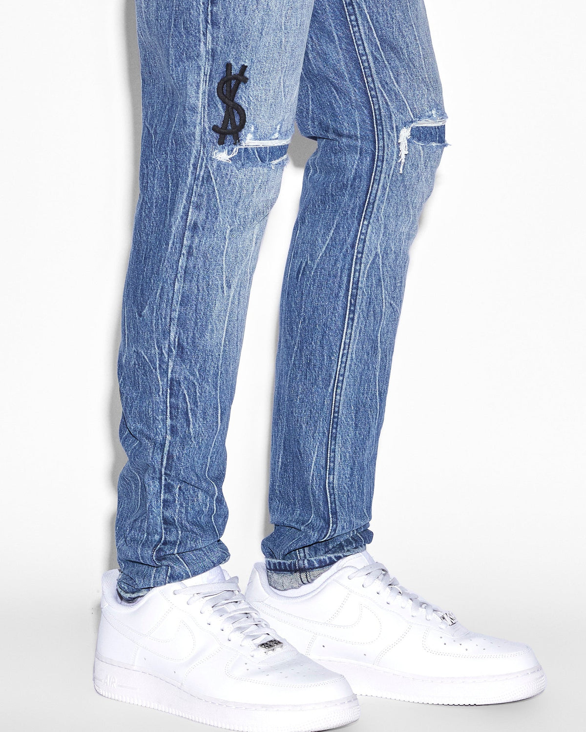 Mens Van Winkle Bluuu Skinny Denim Jeans - Denim