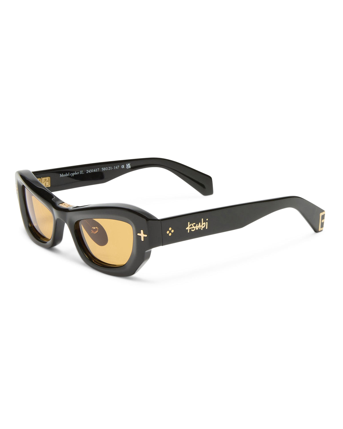 Cypher Sunglasses Black Gold Eyewear - Black