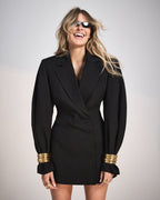 Womens Dare Blazer Dress Black Fitted Dresses - Black