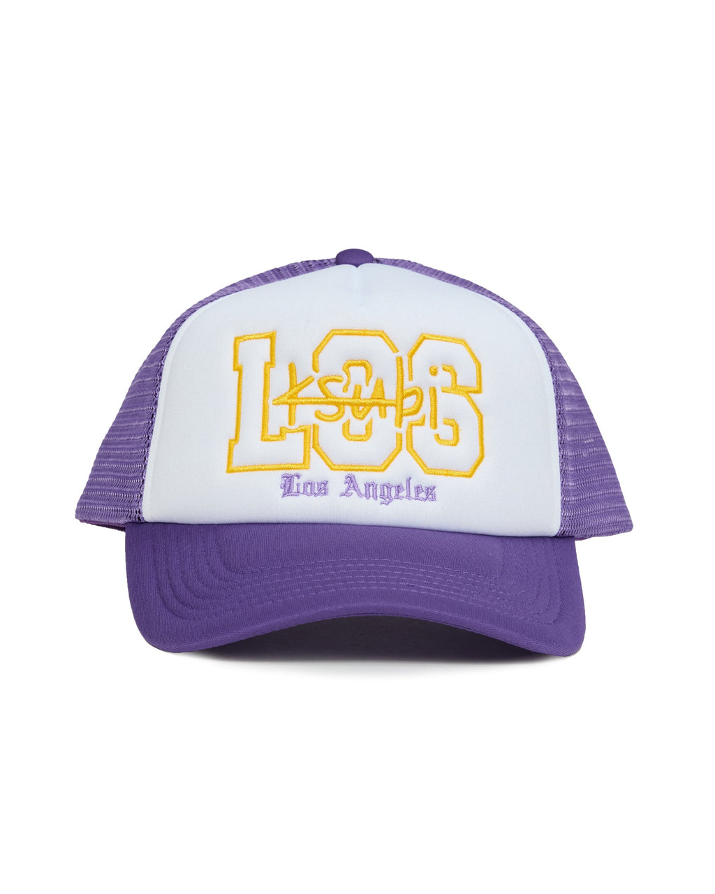 LA AND THE STREETS TRUCKER CAP PURPLE HEADWEAR