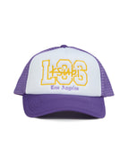 LA AND THE STREETS TRUCKER CAP PURPLE HEADWEAR