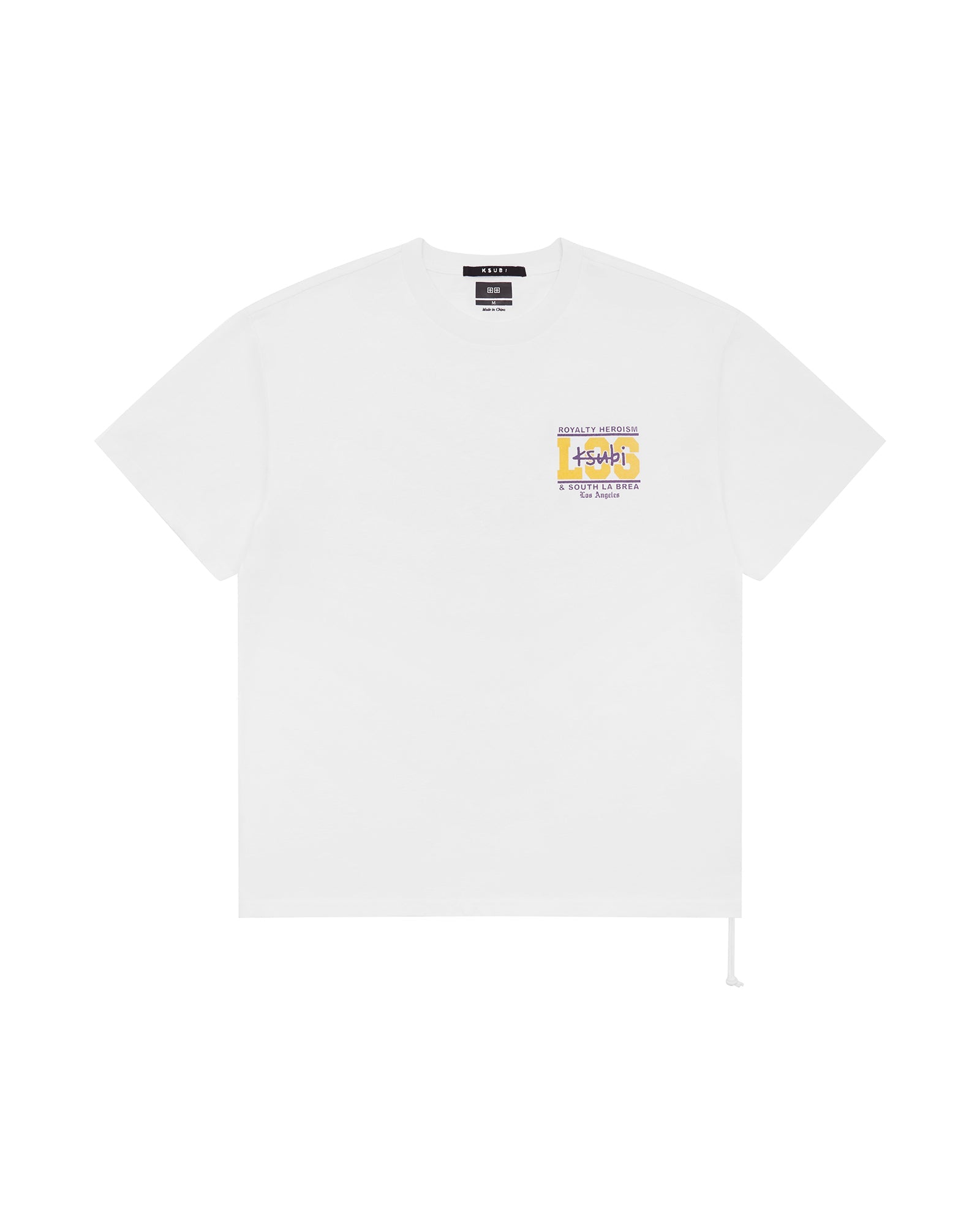 MENS  LA AND THE STREETS SS BIGGIE TEE WHITE OVERSIZED TEES