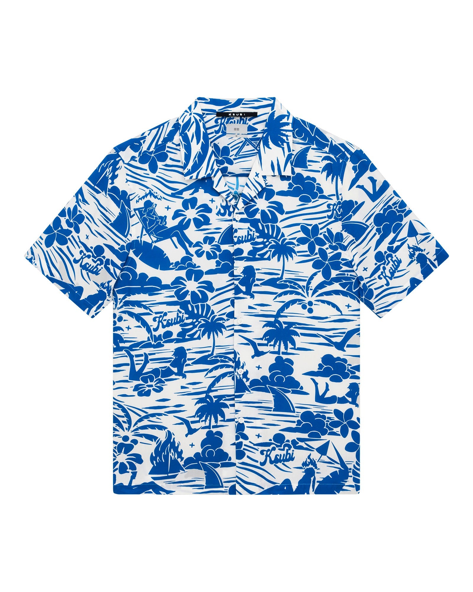 MENS  LAGOON SS RESORT SHIRT BLUE REGULAR SHIRTS