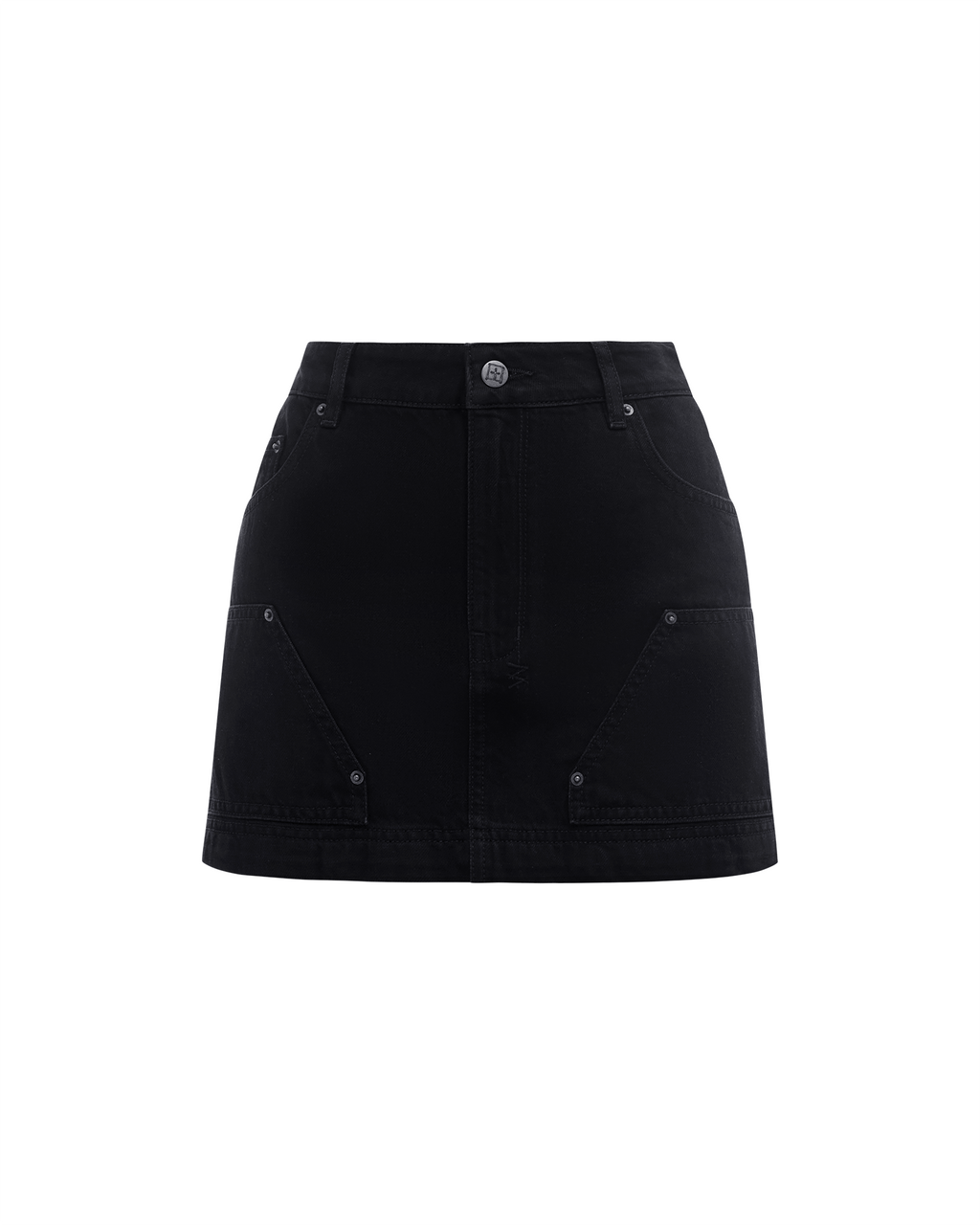 Womens Low Rider Mini Skirt Boneyard Black Baggy Skirts - Black