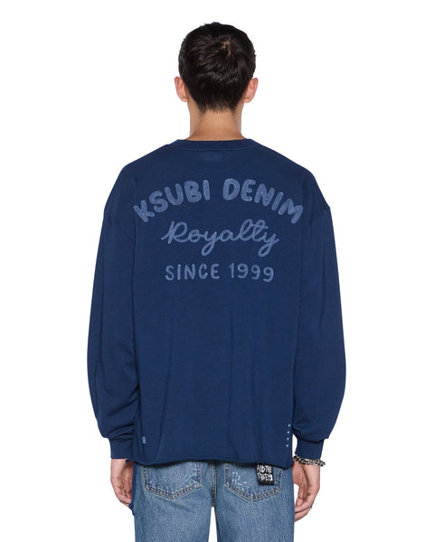Mens Mekanik Ekcess Ls Tee Navy Tees | Ksubi ++