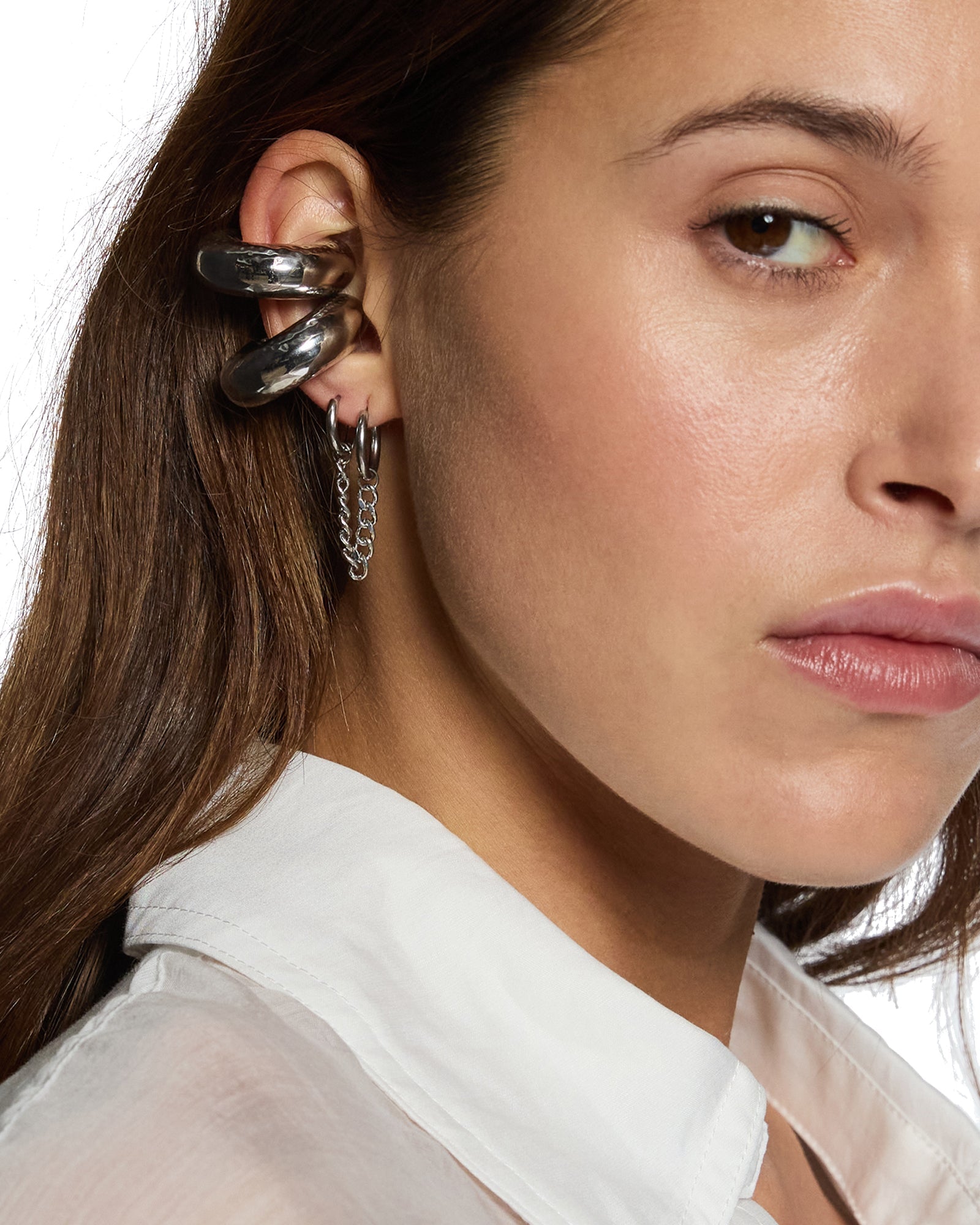  SILVER CHAINLINK HUGGIES JEWELLERY