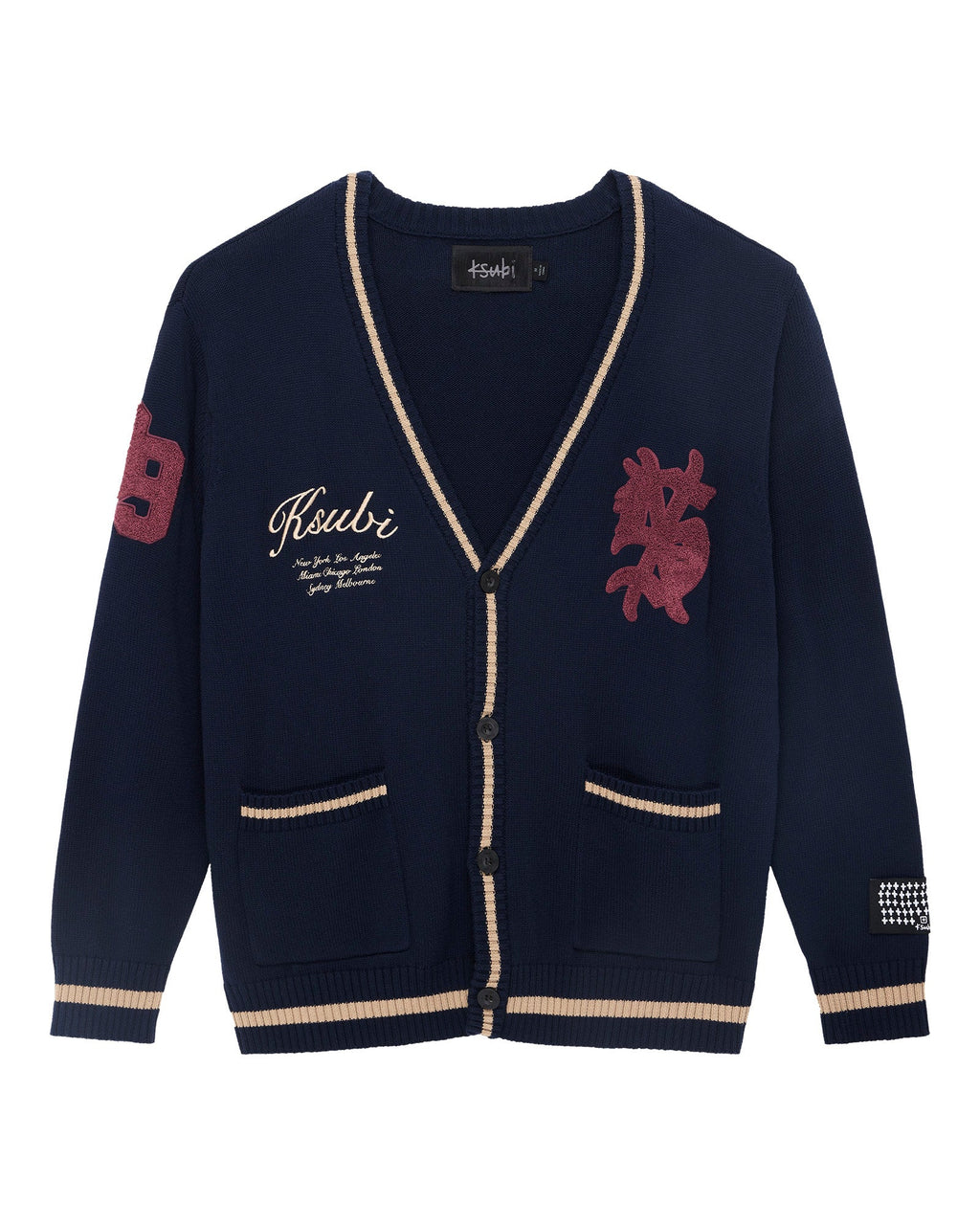 MENS PLAYOFF CARDIGAN NAVY KNITWEAR