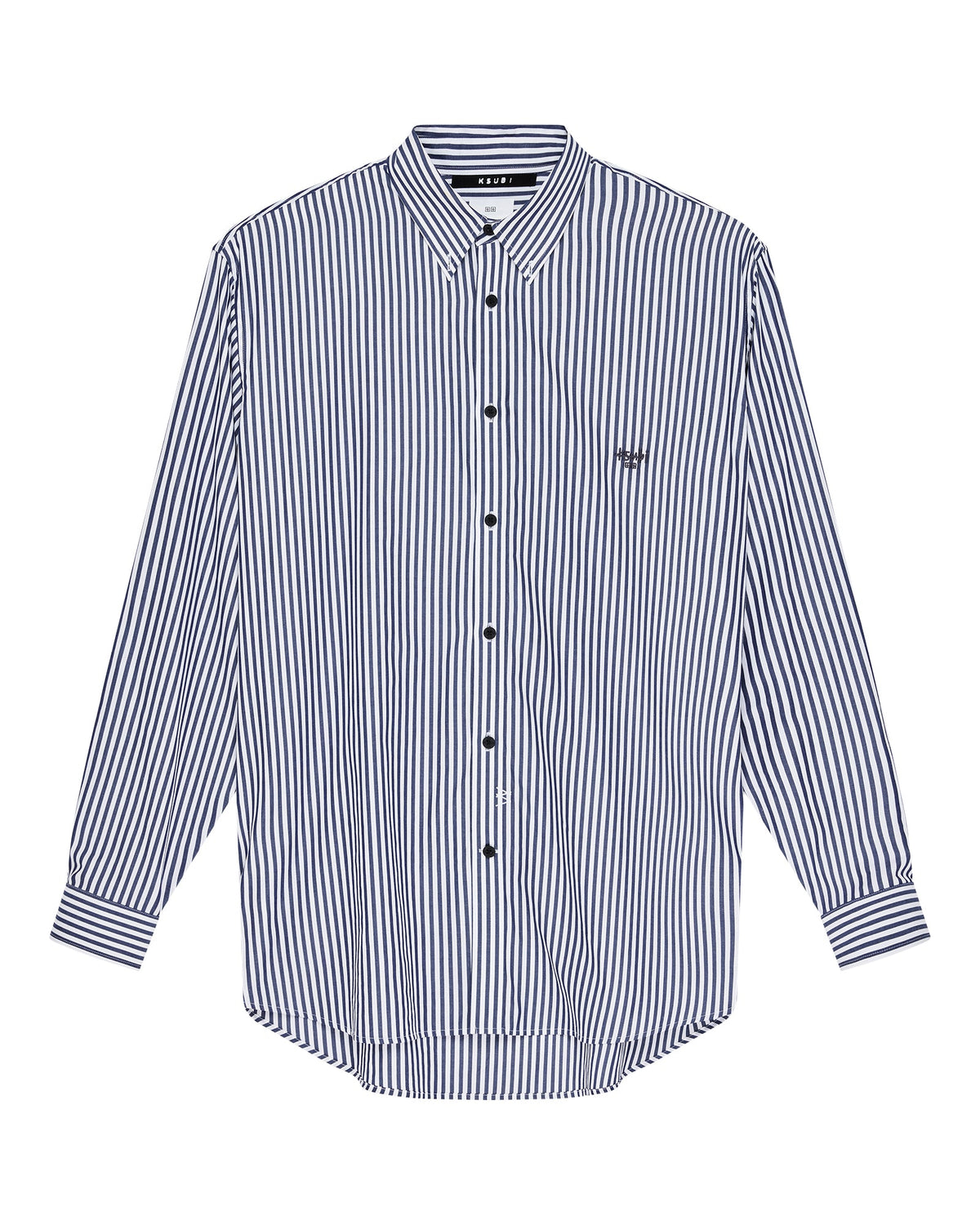 MENS KSIGNATURE LS SHIRT WHITE STRIPE SHIRTS