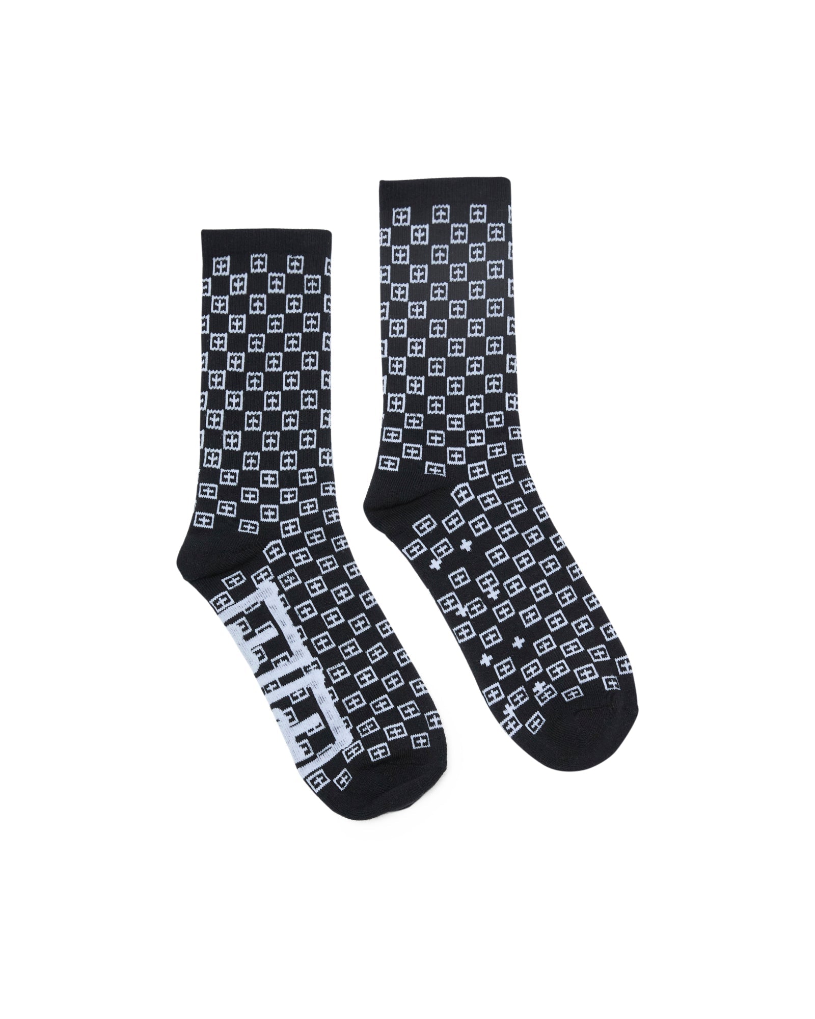 T BOX MONOGRAM KSOCKS BLACK