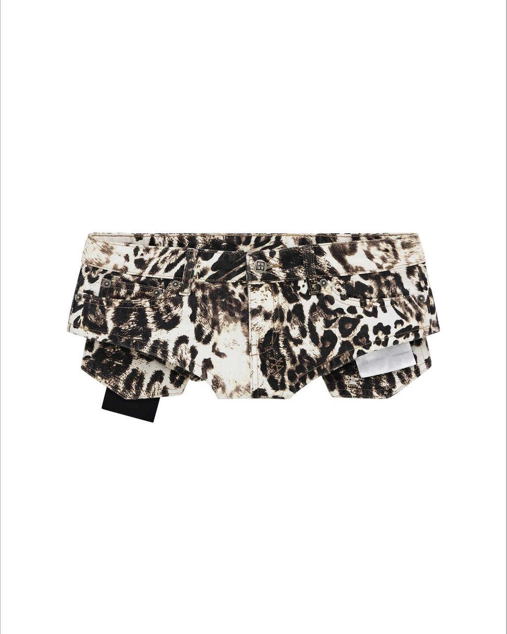 Womens Mowalola Hot Short Cheetah Slim Walkshorts - Multi Colour