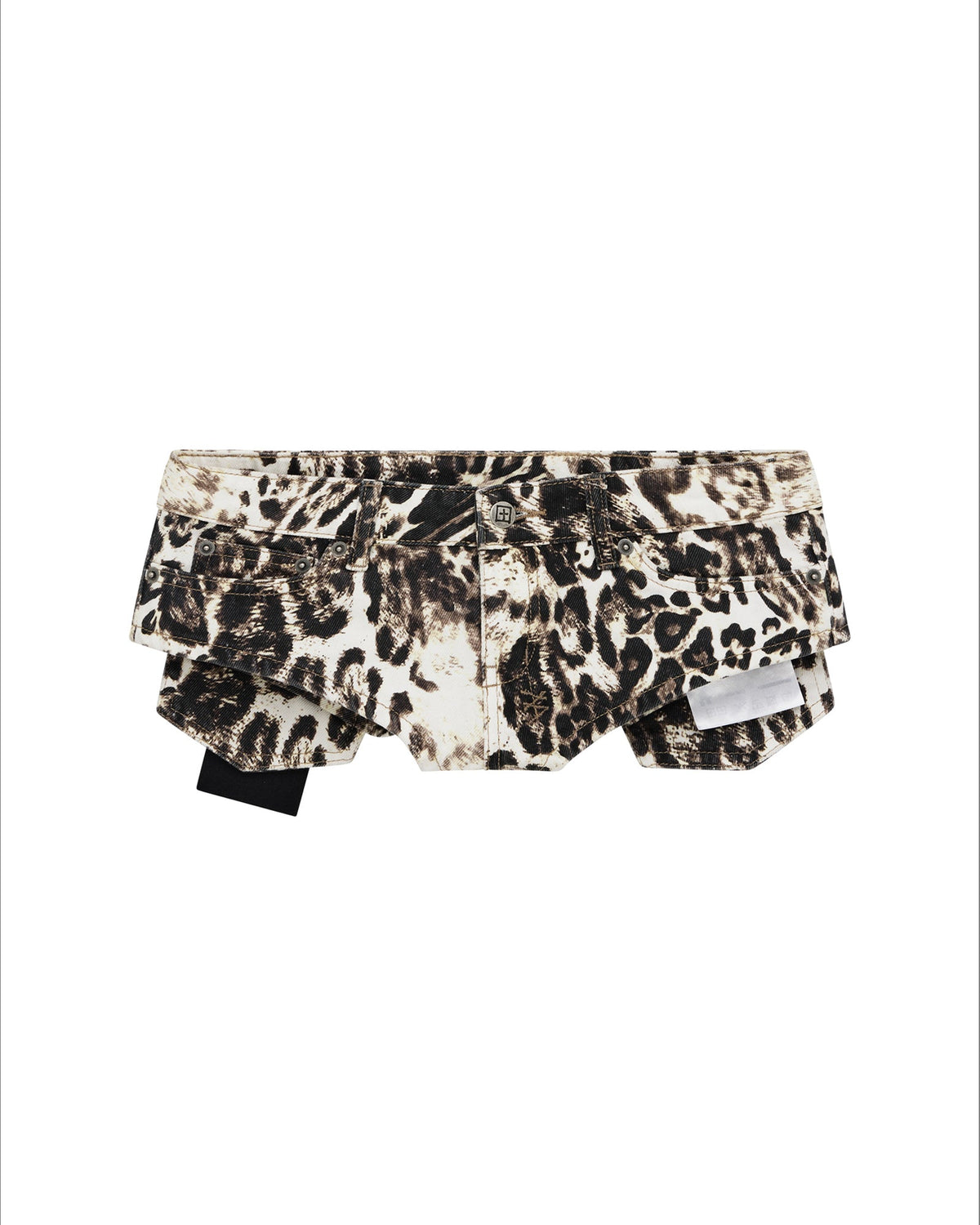 Womens Mowalola Hot Short Cheetah Slim Walkshorts - Multi Colour