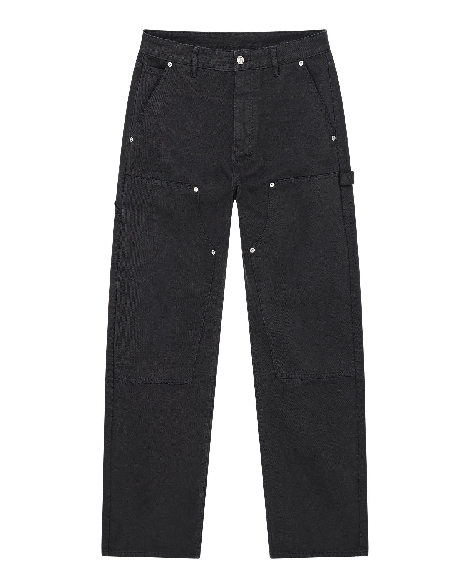 MENS  OPERATOR PANT JASPER BLACK RELAXED DENIM JEANS