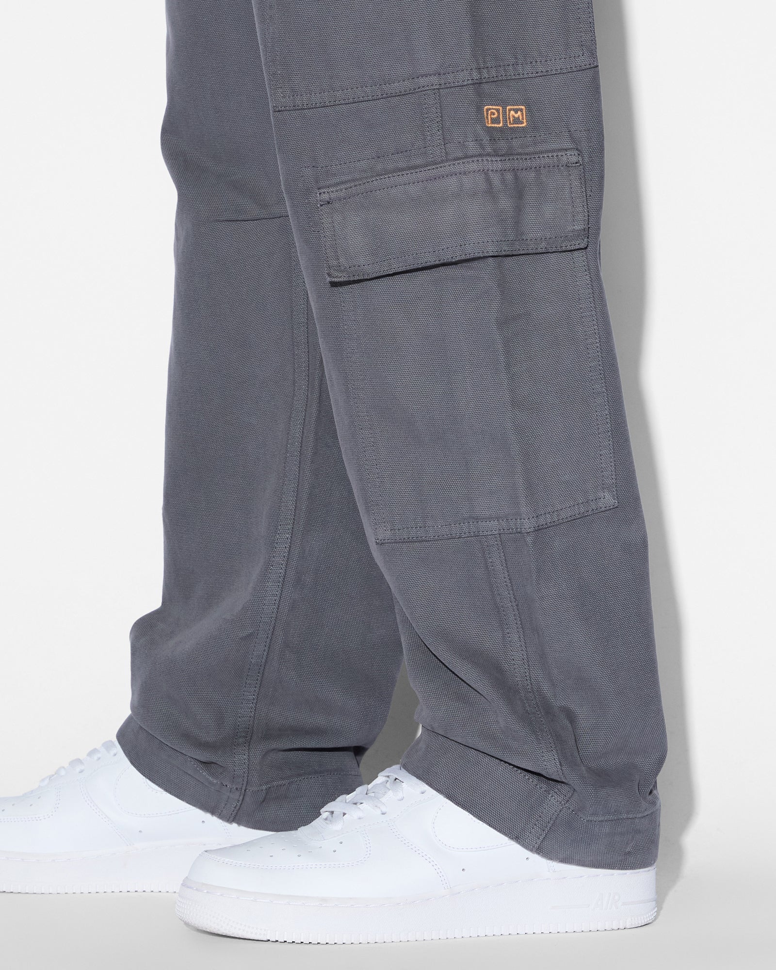 MENS  ALL HANDS CARGO PANT WASHED BLACK RELAXED PANTS