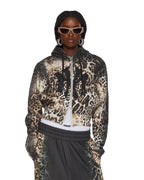 WOMENS MOWALOLA ZIP HOODIE CHEETAH FLEECE