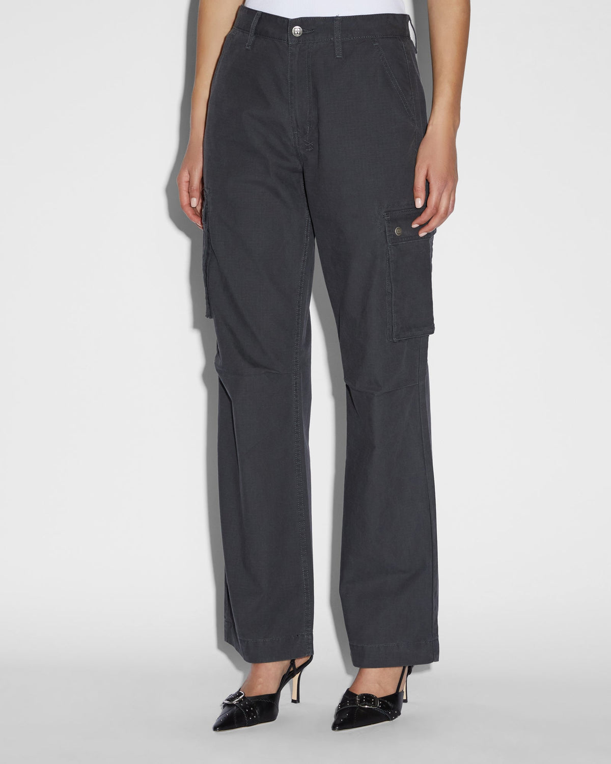 WOMENS SQUAD CARGO CHARCOAL PANTS