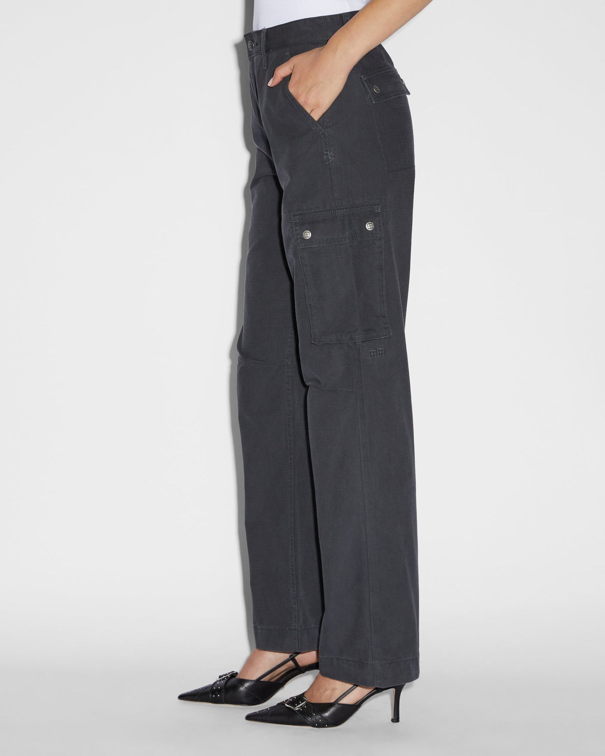 WOMENS SQUAD CARGO CHARCOAL PANTS