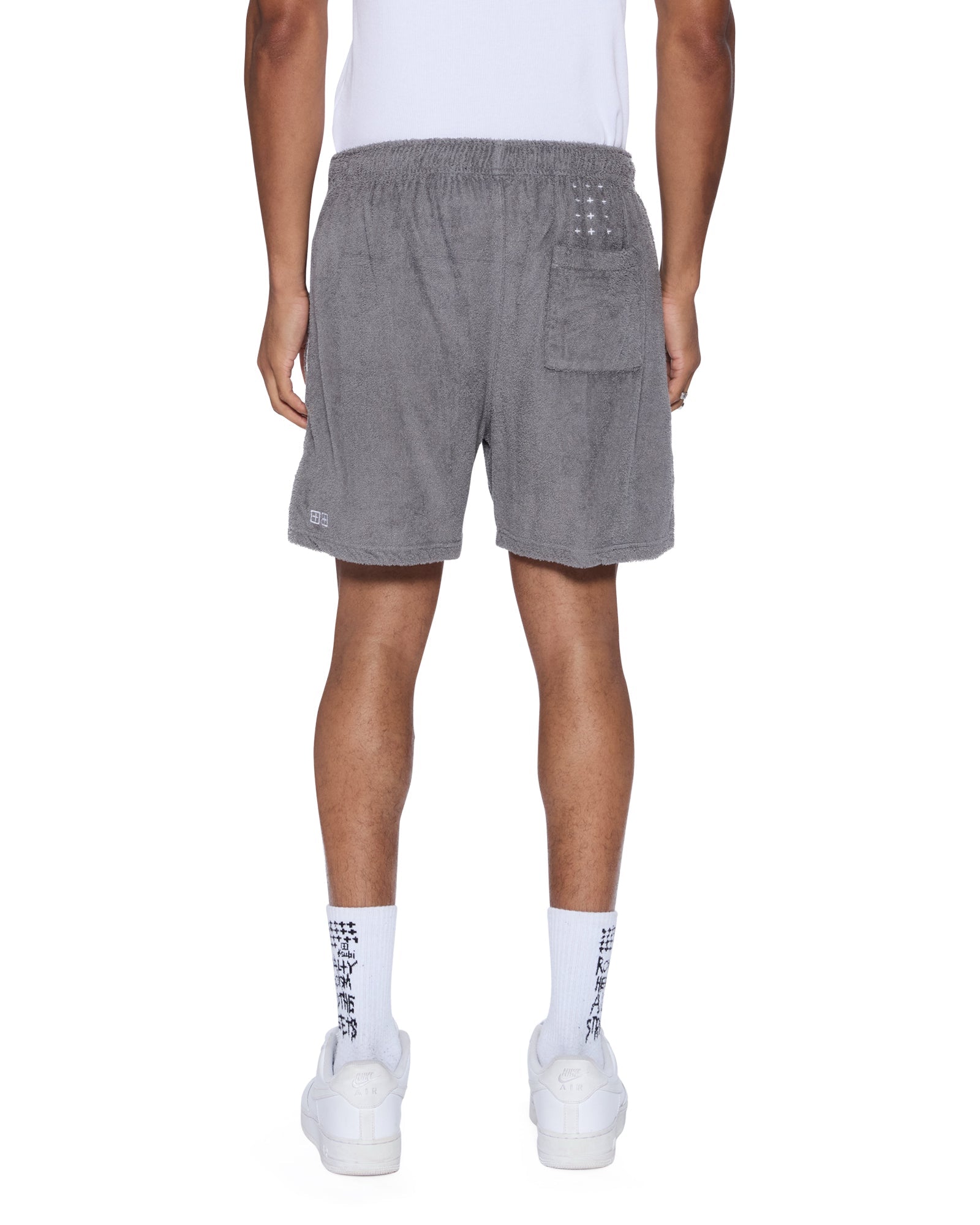 MENS  LOUNGE SHORT CHARCOAL RELAXED WALKSHORTS