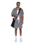 MENS  LOUNGE SHORT CHARCOAL RELAXED WALKSHORTS