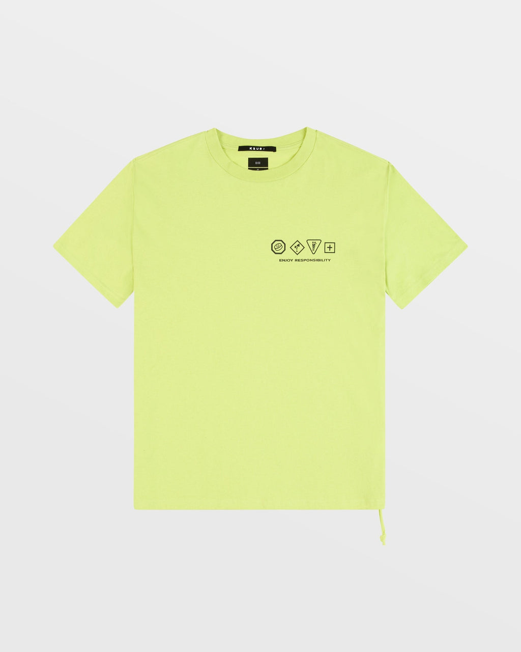 Mens Enjoy Biggie Ss Tee Daylite Oversized Tees - Green