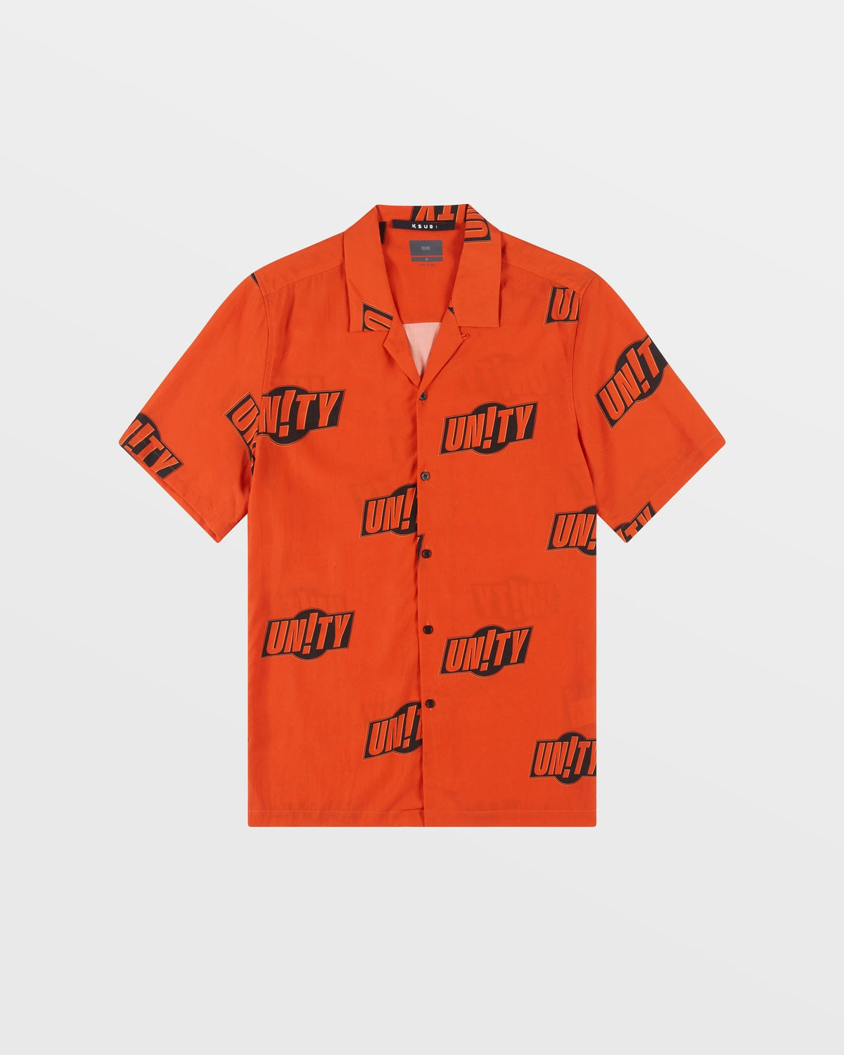 Mens Unity Sign Resort Ss Shirt Orange Regular Shirts - Orange