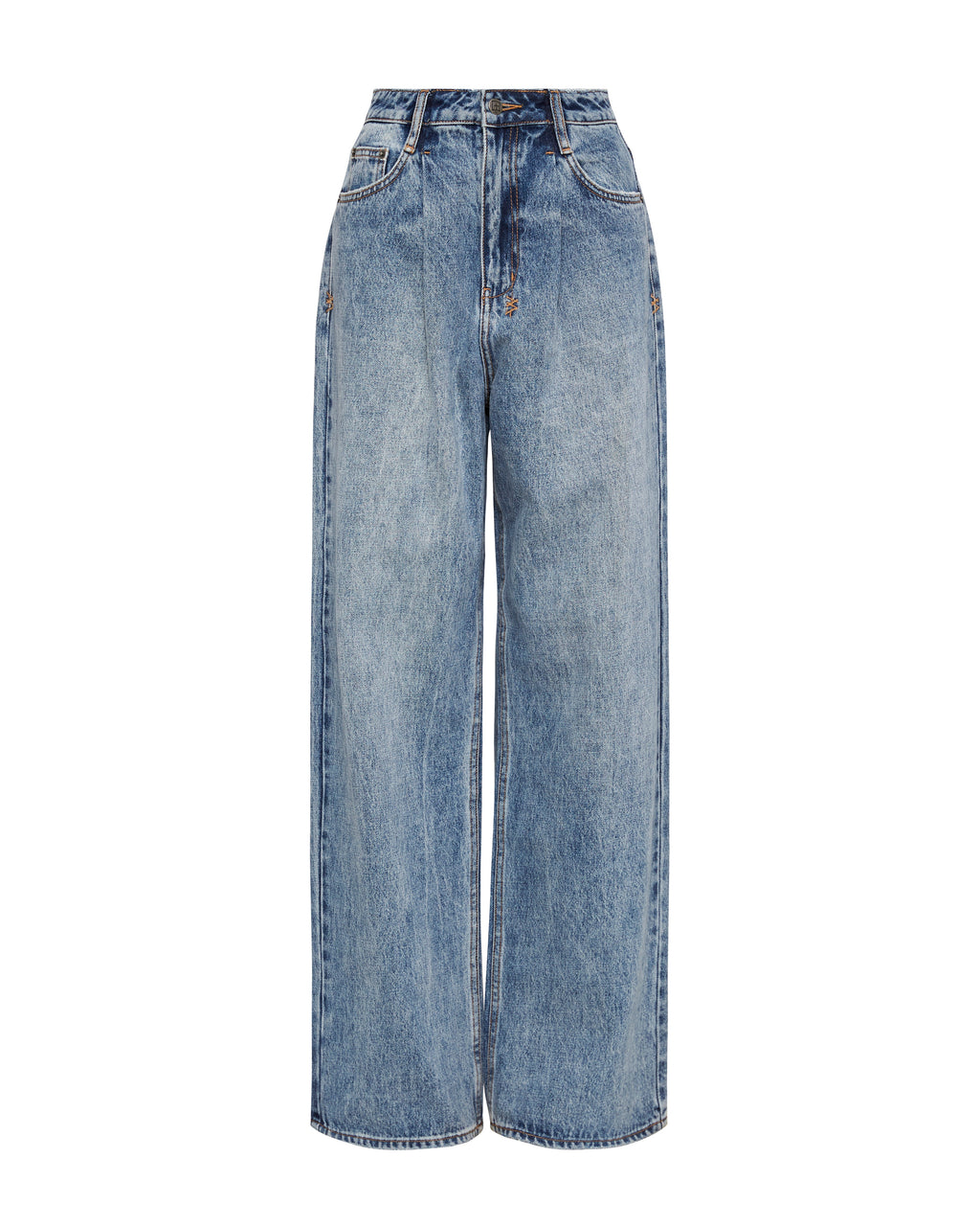Womens Lo Key Haven Wide Denim Jeans - Denim