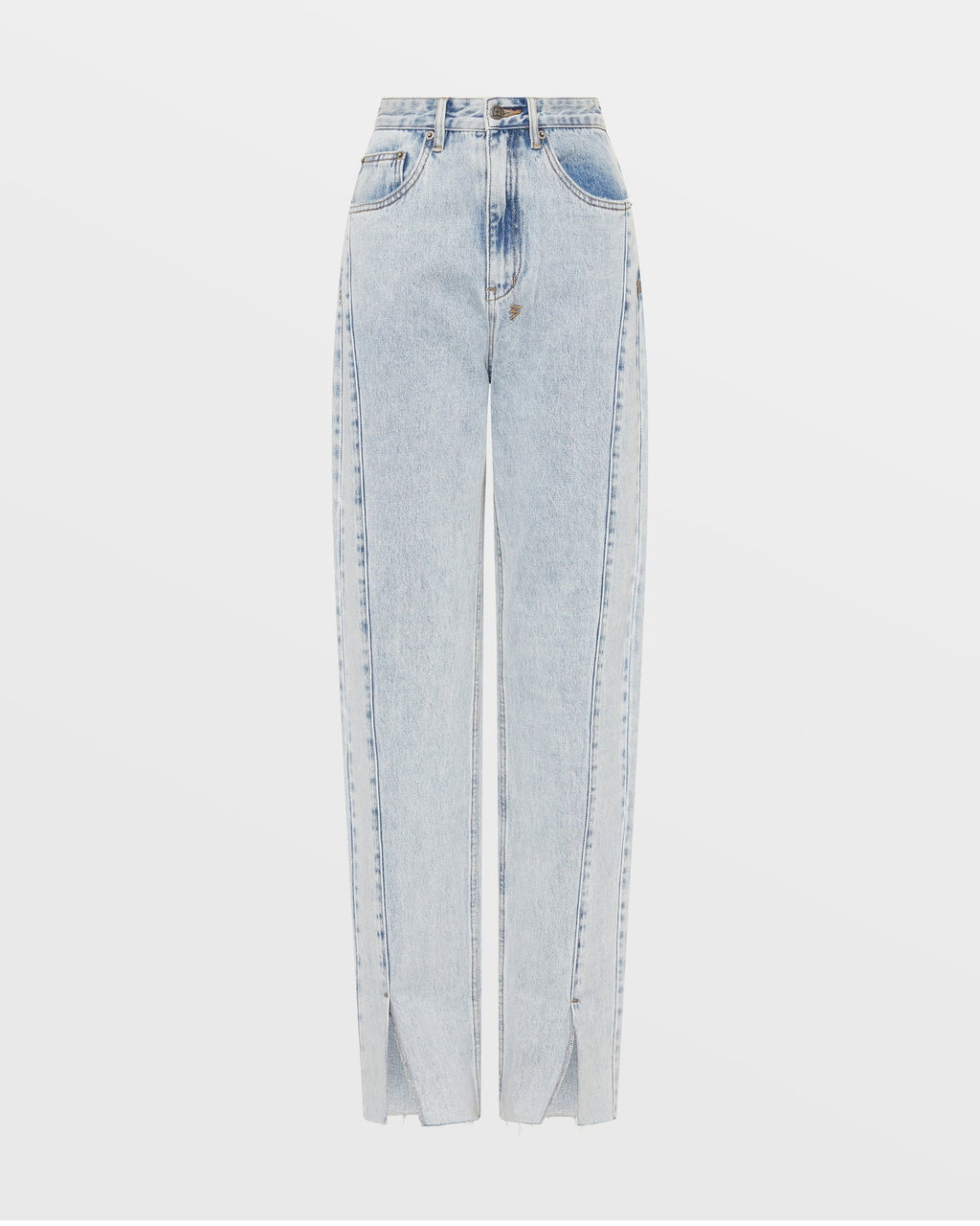Womens Playback Muse Panel Straight Denim Jeans - Denim
